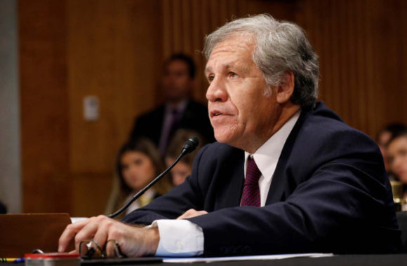 Organization of American States President Luis Almagro testifies before a Senate Foreign Relations Subcommittee on the ongoing crisis in Venezuela on Capitol Hill in Washington