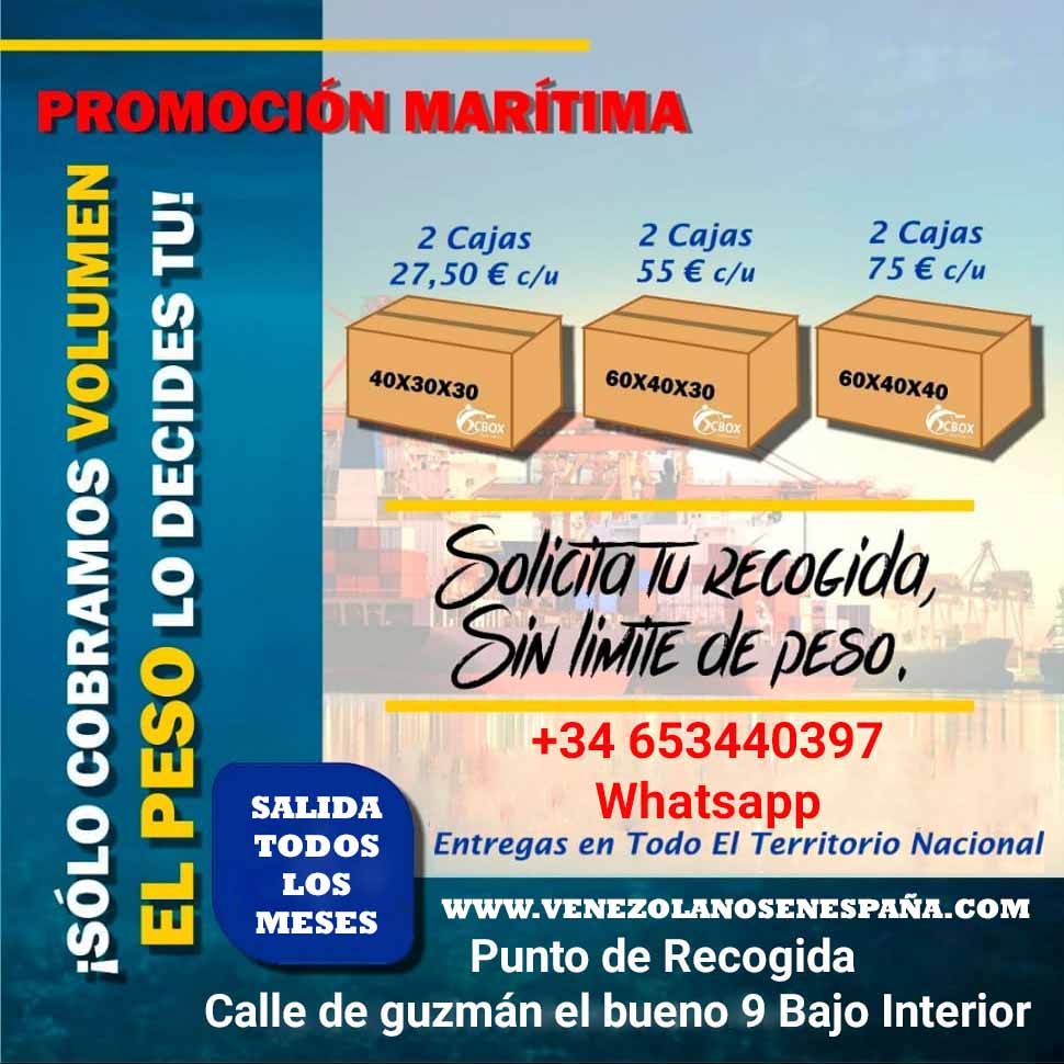 precio envios maritimos a venezuela